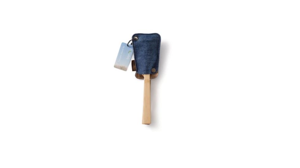 Bambu Bamboo Utensil Travel Set/Hemp Denim Pouch. CDU 12/pcs., Denim, 8in x 2 1/2in, 141130