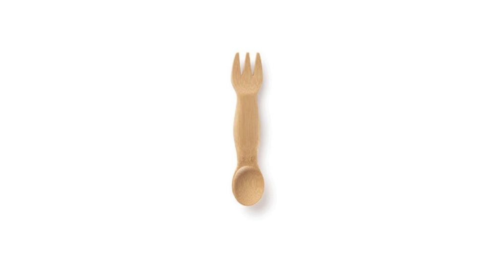 Bambu Kid's Bamboo Spork 18M, Natural, 5 1/4in, 055800