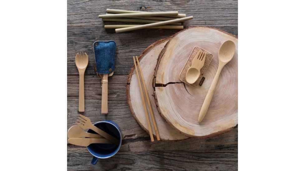 Bambu Long Handled Bamboo Spoon, Natural, 9 1/2in, 057940