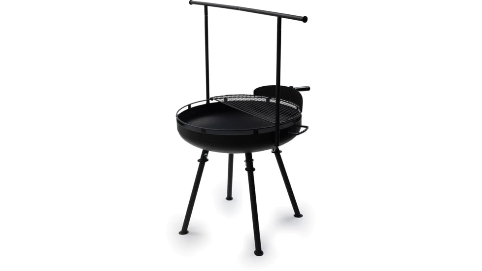 Barebones Cowboy Fire Pit Grill - 30in w/ Adjustable Legs, CKW-450