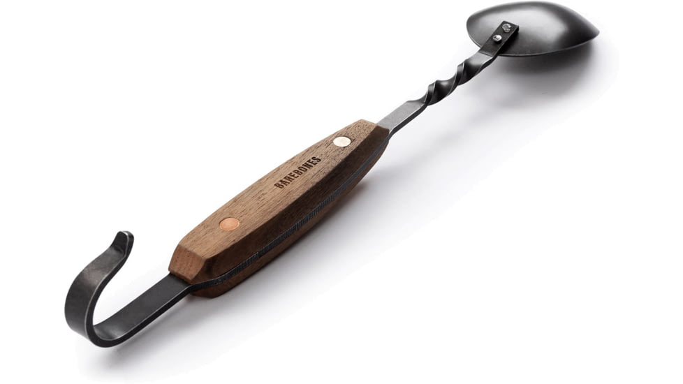 Barebones Cowboy Grill Chef Spoon, Stainless Steel, Natural Walnut, CKW-466