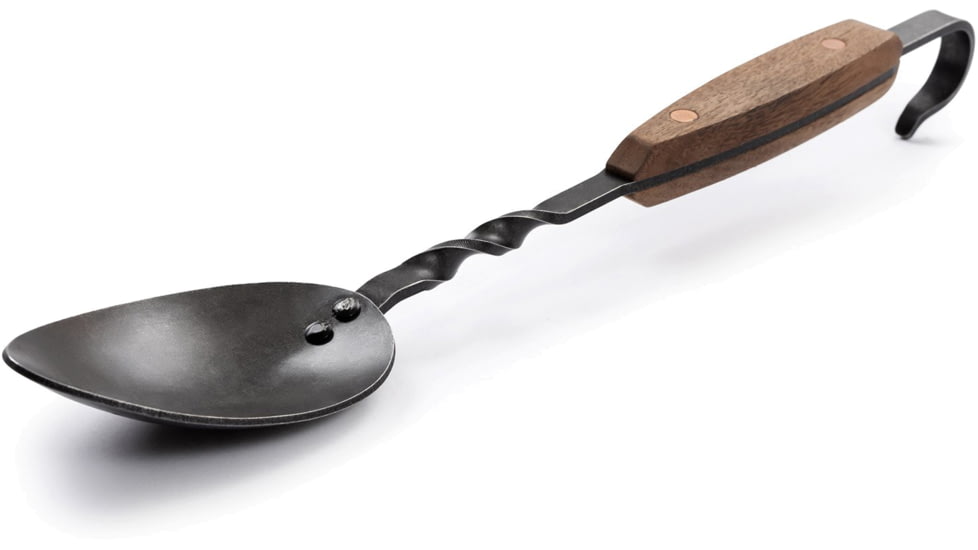 Barebones Cowboy Grill Chef Spoon, Stainless Steel, Natural Walnut, CKW-466