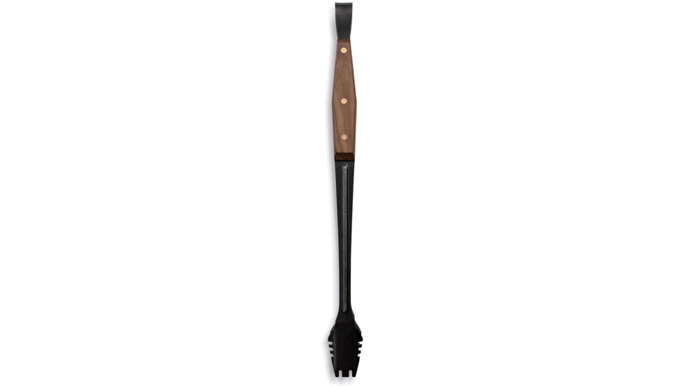 Barebones Cowboy Grill Tongs, Stainless Steel, Natural Walnut, 16 L x 4.5 W x 1.5 H inches, CKW-462