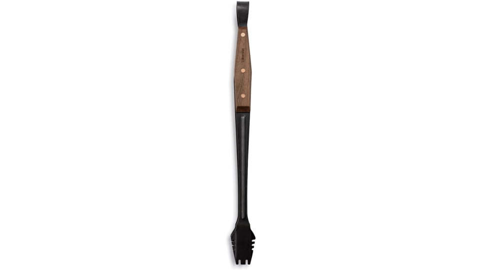 Barebones Cowboy Grill Tongs, Stainless Steel, Natural Walnut, 16 L x 4.5 W x 1.5 H inches, CKW-462