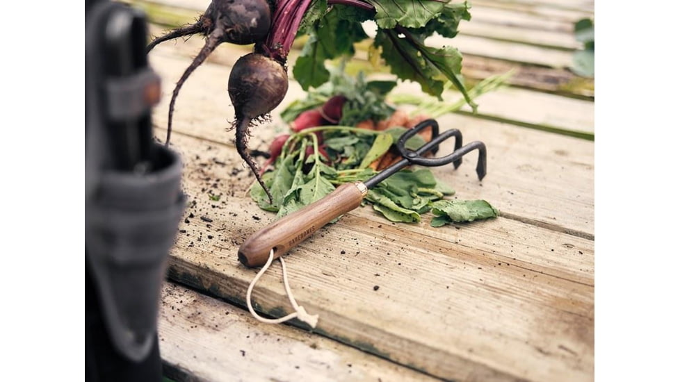 Barebones Cultivator Hand Tool, Wooden Handle, Heat-Treated Stainless Steel Blade, GDN-090