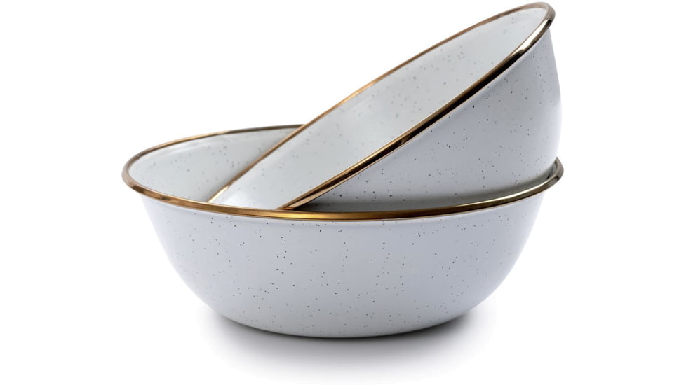 Barebones Enamel Bowl Set - Set of 2, Eggshell, CKW-390