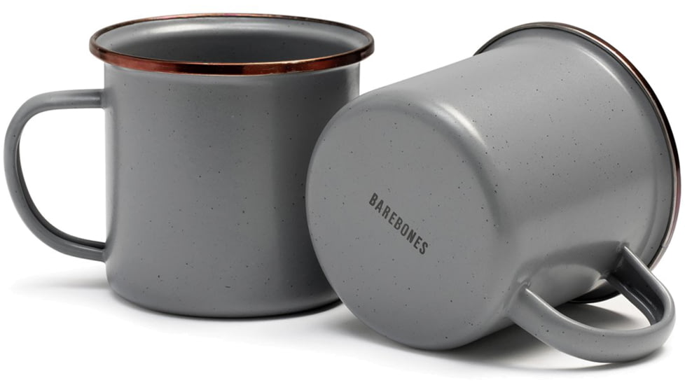 Barebones Enamel Cup Set - Set of 2, Slate Gray, CKW-356
