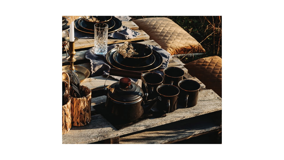 Barebones Enamel Cup Set, 16oz, Charcoal, CKW-343