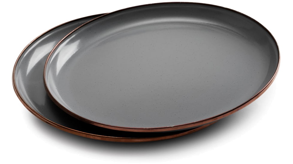Barebones Enamel Deep Plate Set - Set of 2, Slate Gray, CKW-358