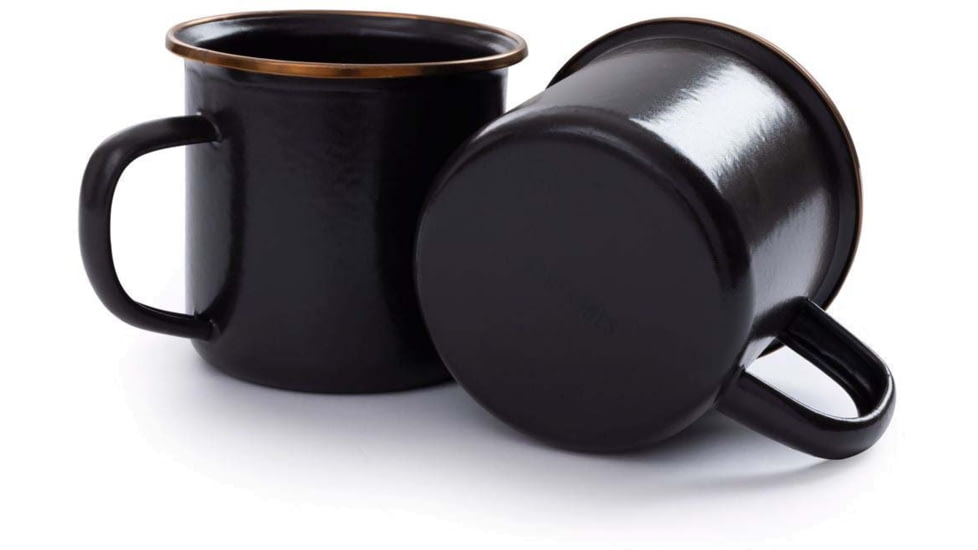 Barebones Enamel Espresso Cup Set, Charcoal, CKW-344