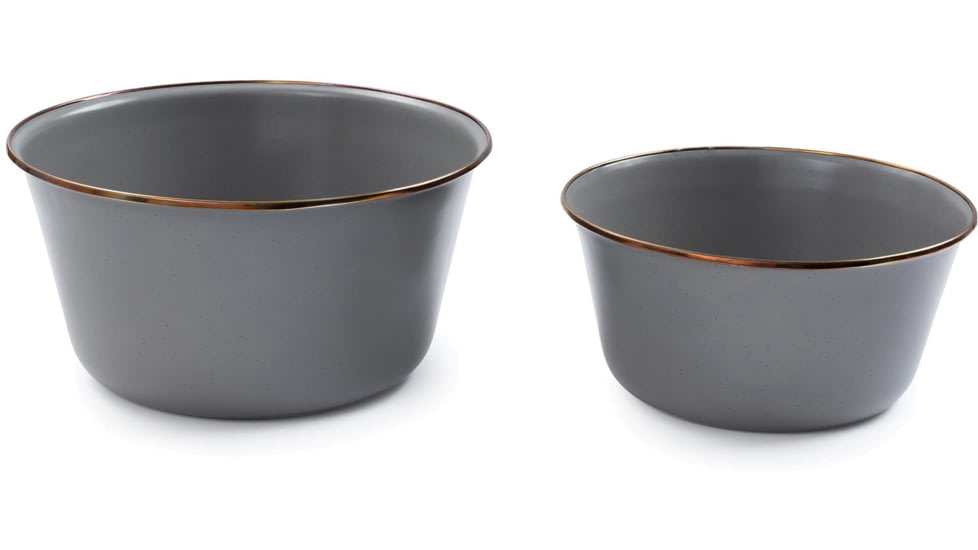Barebones Enamel Mixing Bowl Set, Slate Gray, CKW-378