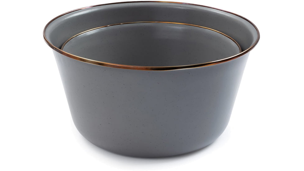 Barebones Enamel Mixing Bowl Set, Slate Gray, CKW-378