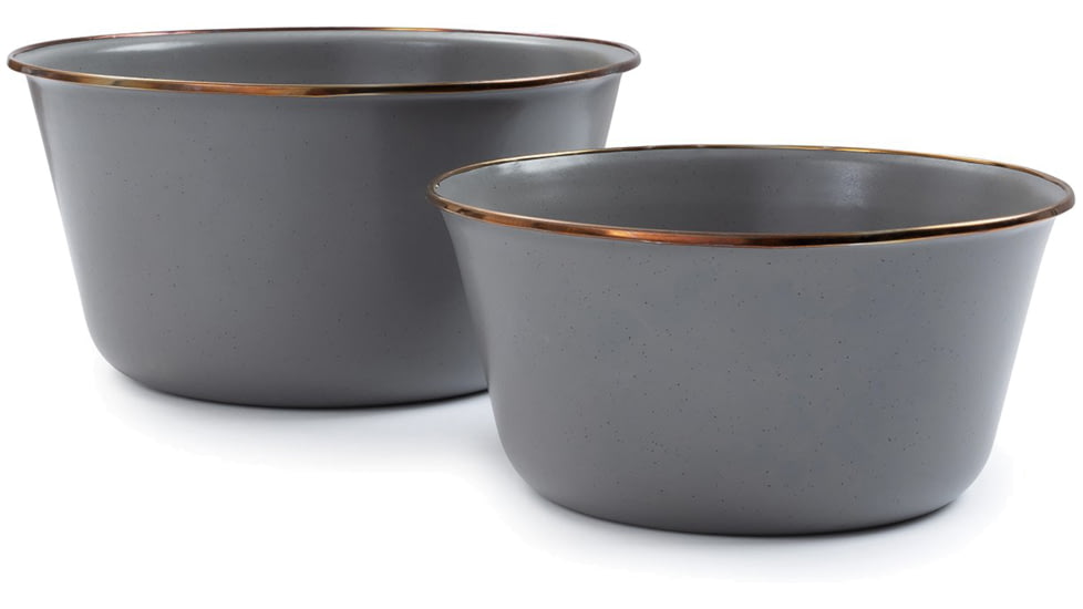 Barebones Enamel Mixing Bowl Set, Slate Gray, CKW-378