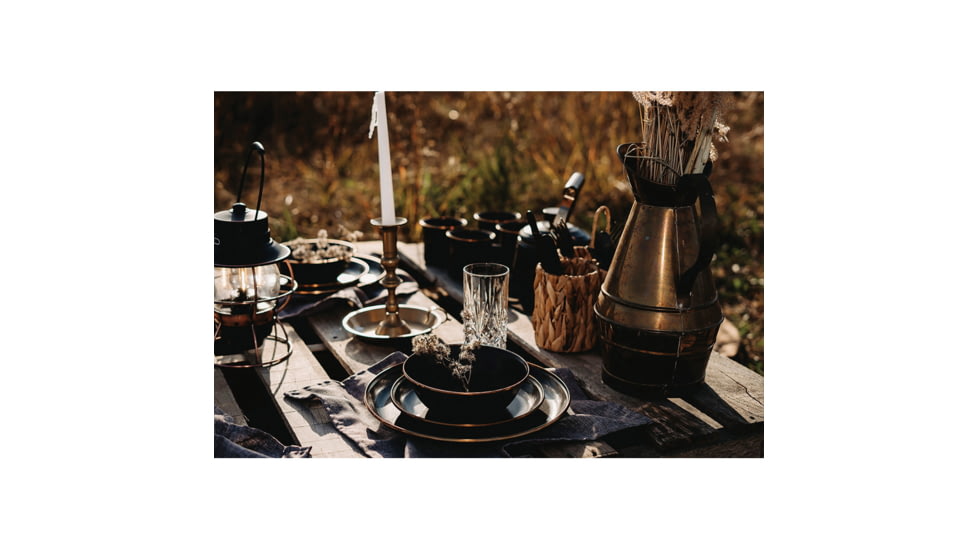 Barebones Enamel Salad Plate Set, Charcoal, CKW-342