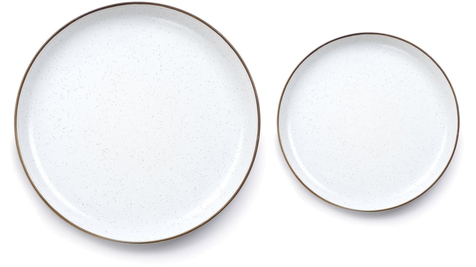 Barebones Enamel Salad Plate - Set of 2, Eggshell, 8in, CKW-392
