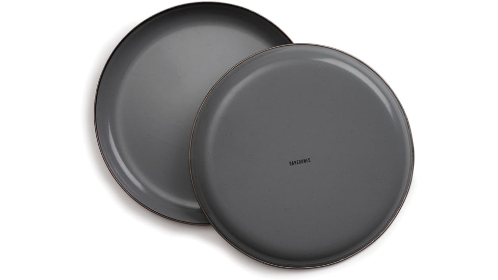 Barebones Enamel Salad Plate - Set of 2, Slate Gray, 8in, CKW-374