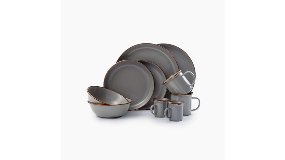 Barebones Enamelware Dining Collection - Slate Gray, CKW-386