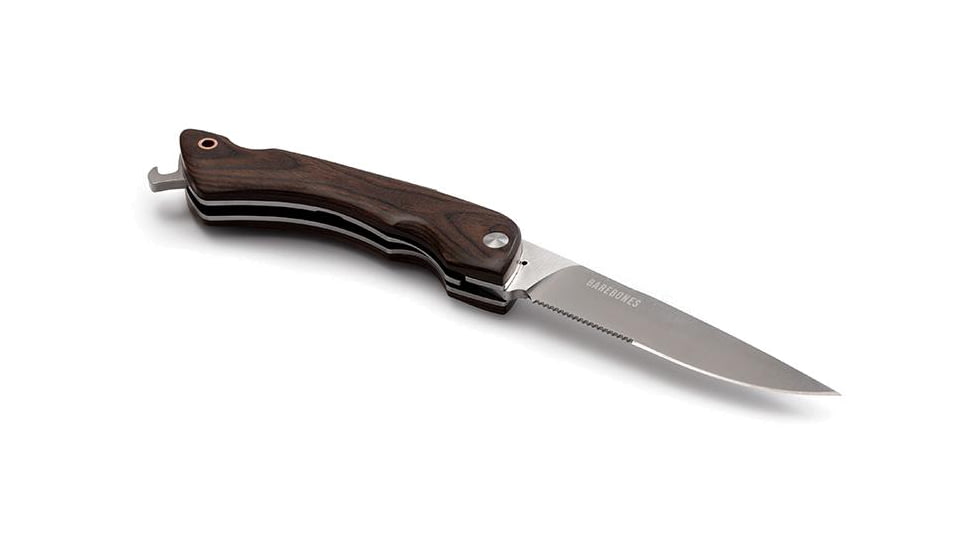 Barebones Folding Picnic Knife, 50CR15 Stainless Steel, Hardwood, CKW-363