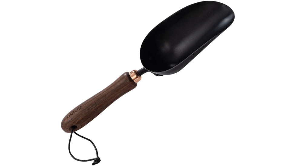 Barebones Garden Scoop, 12.5in Overall, Heat-Treated 2Cr13 Stainless Steel, Walnut Handle, GDN-092