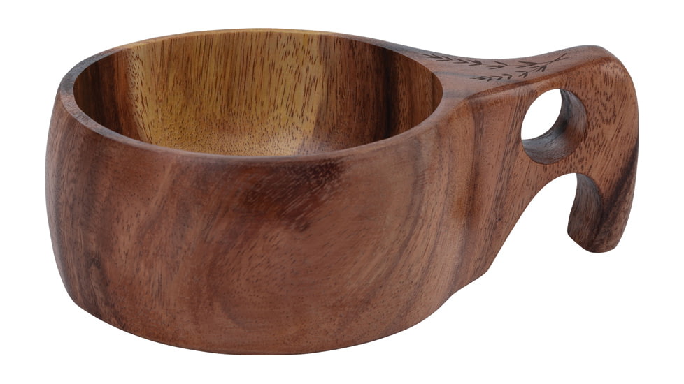 Barebones Kuksa Wooden Drinking Cup, 16oz, 6.5in x 4.5in x 2.5in, Natural Acacia Wood, CKW-1022