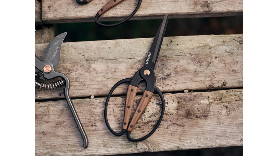 Barebones Large Scissors, Wooden Handle, 4in Heat-Treated Stainless Steel Blade, GDN-058