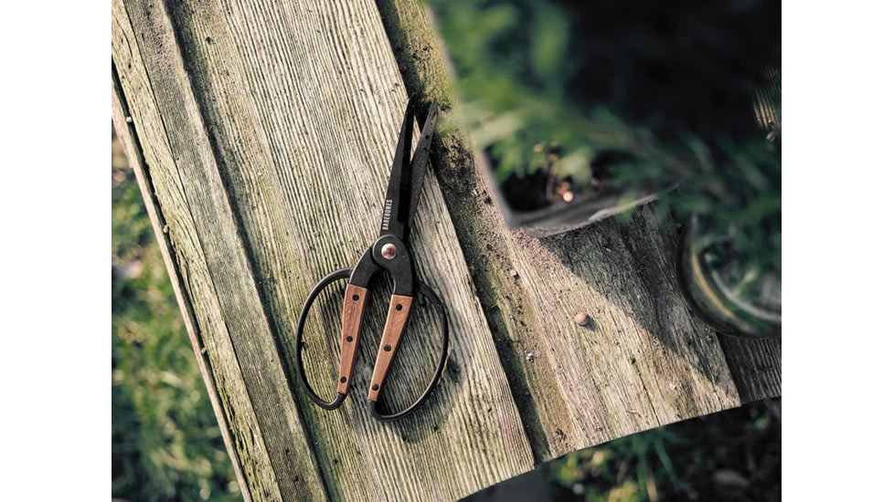 Barebones Large Scissors, Wooden Handle, 4in Heat-Treated Stainless Steel Blade, GDN-058