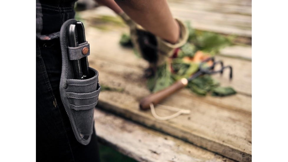 Barebones Metal Pruners &amp; Waxed Canvas Sheath, GDN-050