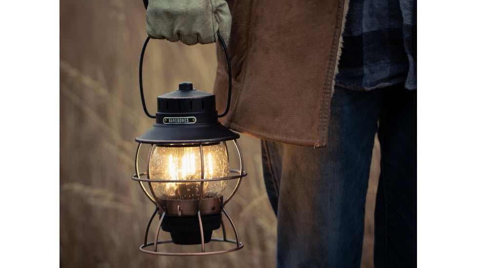 Barebones Railroad Lantern, Antique Bronze, LIV-280