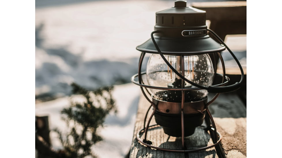 Barebones Railroad Lantern, Antique Bronze, LIV-280