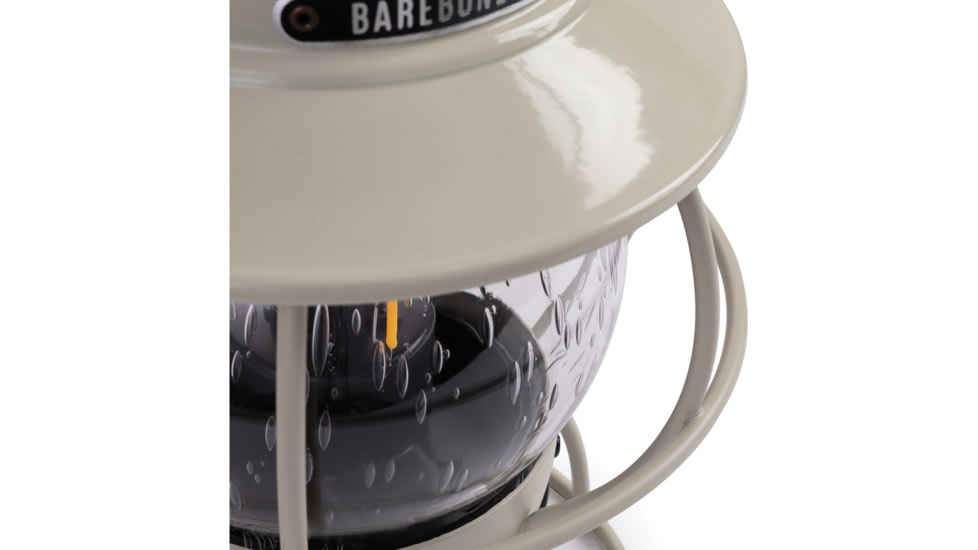 Barebones Railroad Lantern Vintage White