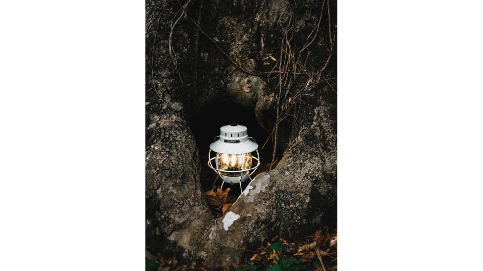 Barebones Railroad Lantern Vintage White