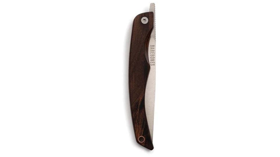Barebones Solo Folding Knife, 4.5in Closed, 3.5in, 50CrMoV15, Satin Blade, Composite Hardwood Handle w/ Walnut, HMS-2110