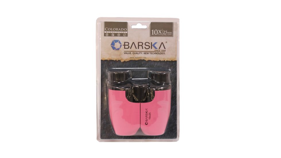 Barska 10X25 Pink Porro Binoculars, Blue Lens,CP CO11371
