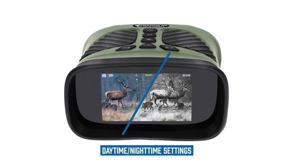 Barska NV-2 10x43mm Night Vision Infrared Digital Binoculars, Matte Green, BQ14072
