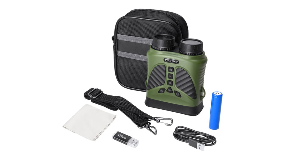 Barska NV-2 10x43mm Night Vision Infrared Digital Binoculars, Matte Green, BQ14072