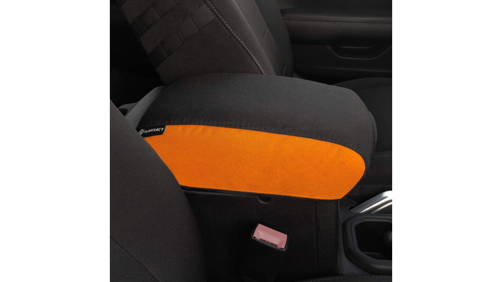Bartact 2019 plus JT Gladiator Padded Center Console Cover, Orange/Black, JTIA2019CCNB