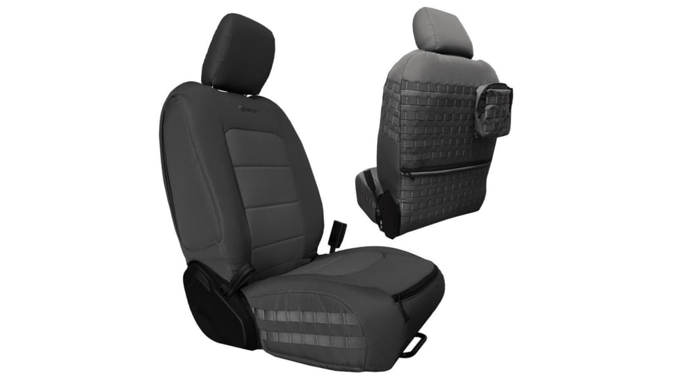 Bartact Front Seat Covers for a 2019 plus Jeep Gladiator, Graphite/Graphite, JTTC2019FPGG