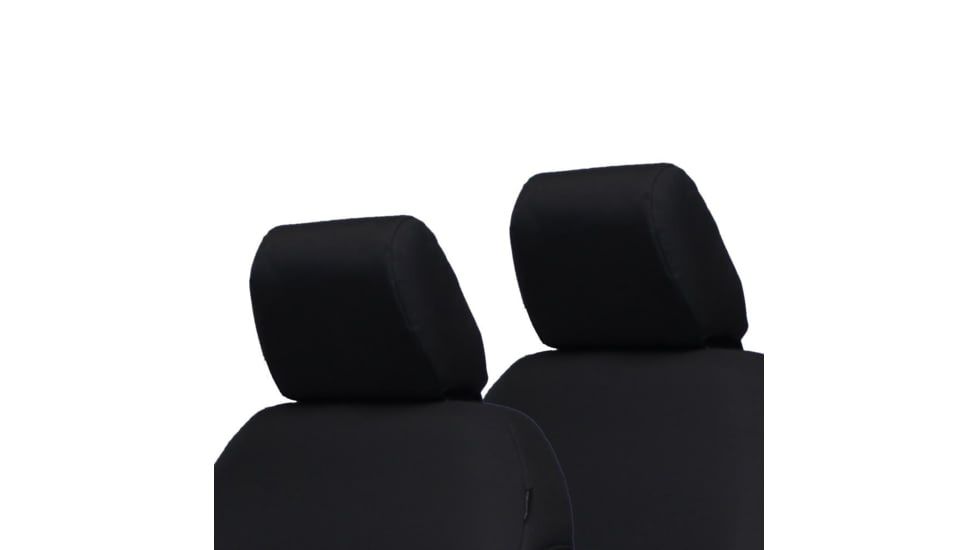 Bartact Jeep Front Headrest Covers 2018 plus Wrangler JLU, Black, JLHR2018FPB