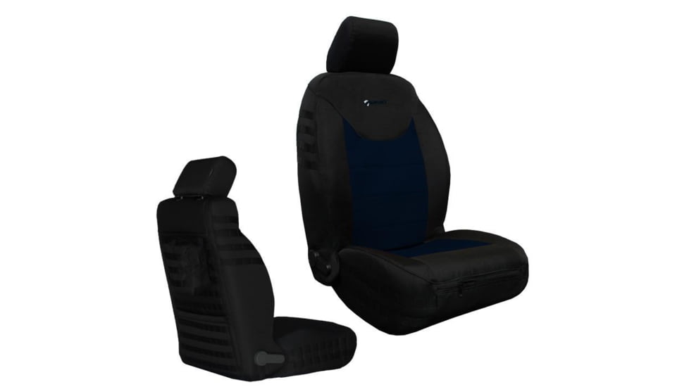 Bartact Jeep Seat Covers Front 13-18 Wrangler JK/JKU Tactical Series SRS Air Bag And Non Compliant, Black/Navy, JKTC2013FPBT