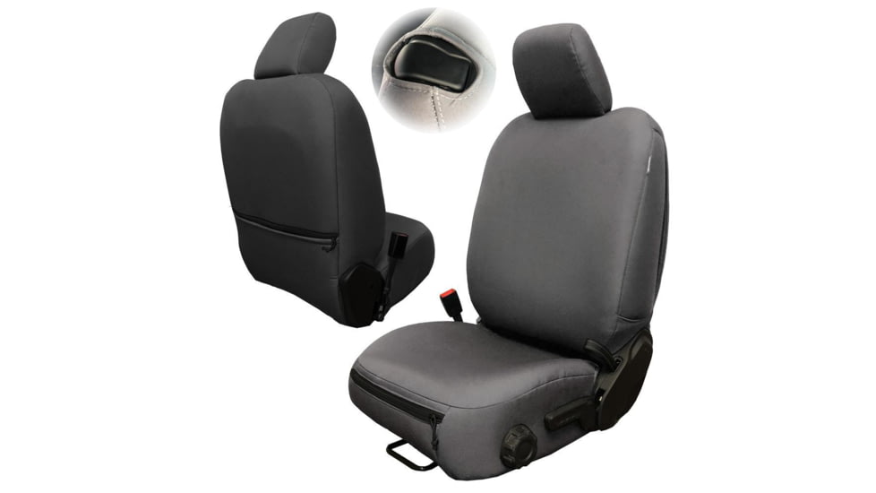 Bartact Jeep Seat Covers Front 2019 plus GLADIATOR, 4 Door, Baseline Performance, Graphite, JTBC2019FPG