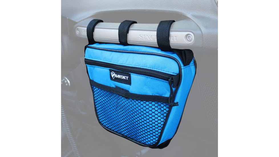 Bartact Jeep Wrangler Dash Bag Passenger f/ Grab Handle, Dash Bag Fabric, Blue, XXDHBFU