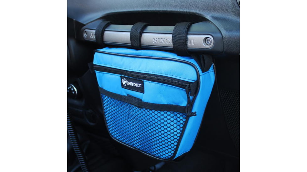 Bartact Jeep Wrangler Dash Bag Passenger f/ Grab Handle, Dash Bag Fabric, Blue, XXDHBFU