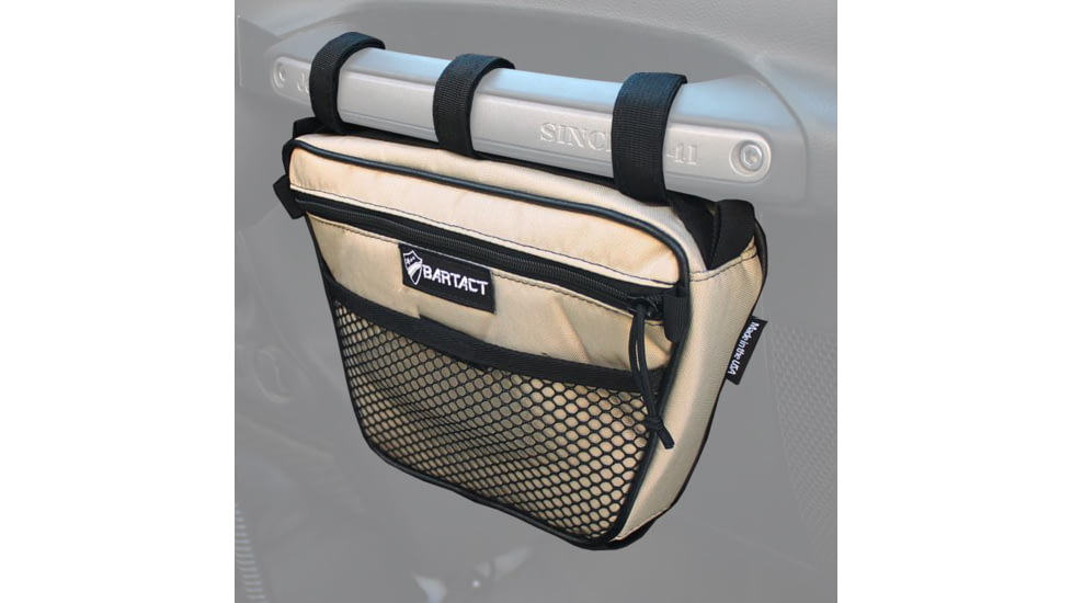 Bartact Jeep Wrangler Dash Bag Passenger f/ Grab Handle, Dash Bag Fabric, Khaki, XXDHBFK
