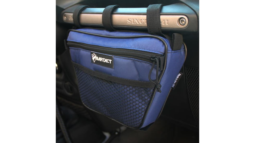 Bartact Jeep Wrangler Dash Bag Passenger f/ Grab Handle, Dash Bag Fabric, Navy, XXDHBFT