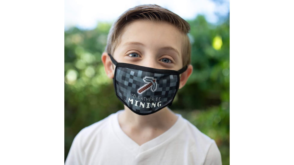 Bartact Kids Reversible 2 Ply Polyester Reusable Washable Face Mask Cover w/ Filter Slot, Small, Minecraft Creeper, FMMNCRFT