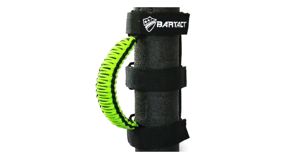 Bartact Paracord Grab Handles Universal Pair, Black/Gecko Neon Green, TAOGHUPBL