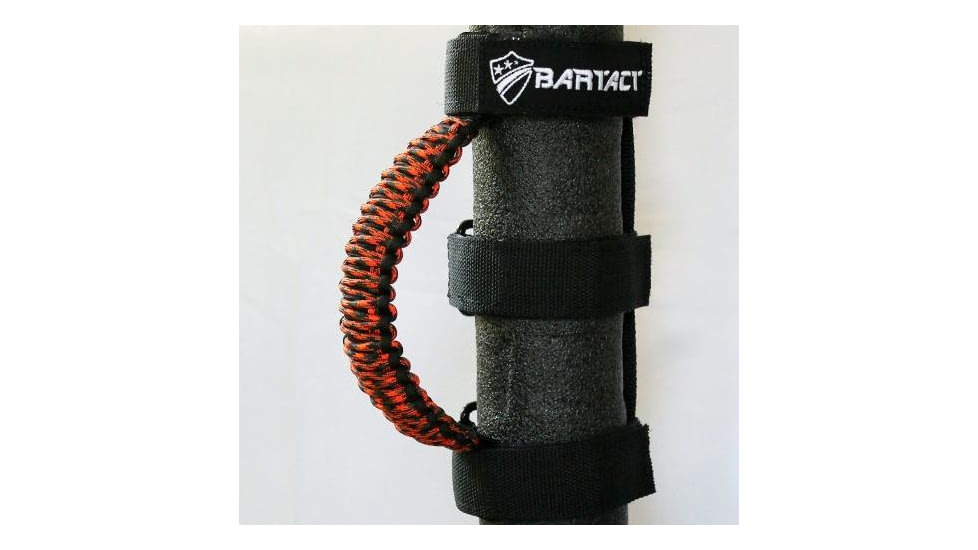 Bartact Paracord Grab Handles Universal Pair, Black/Orange Camo, TAOGHUPBJ