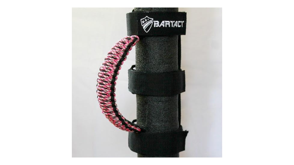Bartact Paracord Grab Handles Universal Pair, Black/Pink Camo, TAOGHUPBI
