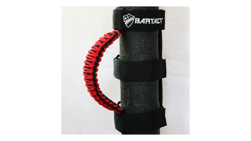 Bartact Paracord Grab Handles Universal Pair, Black/Red, TAOGHUPBR