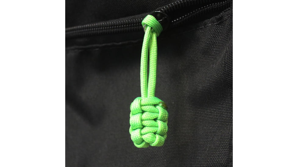 Bartact Paracord Zipper Pull w/ Key Ring, Set of 5, Gecko Neon Green, XXPZ5L